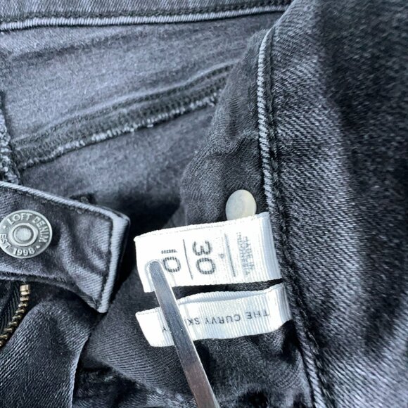 Made and Loved Loft Jeans The Curvy Skinny Stretch Womens Black Size 30/10 - Picture 5 of 11